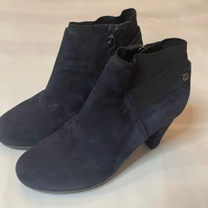 Breathable Geox Blue suede booties